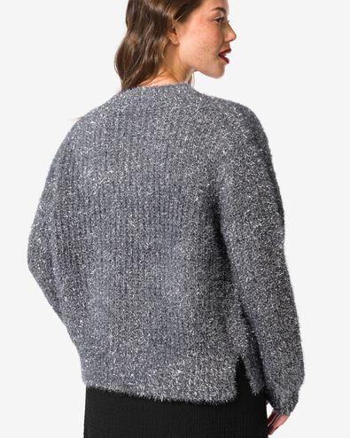 damestrui gebreid Floor glitter zilver - 36206070SILVER - HEMA