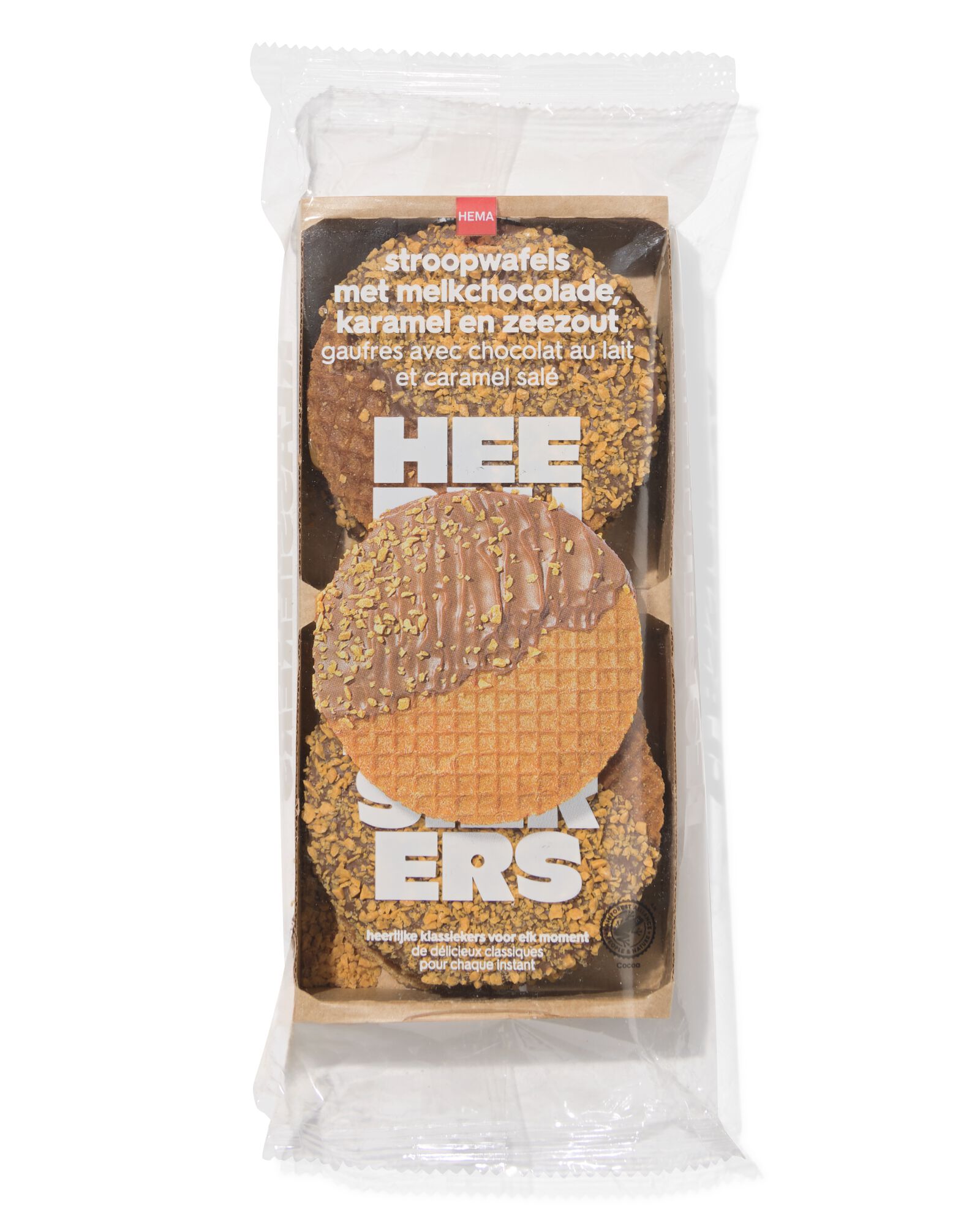 gaufres hollandaises avec du chocolat au lait, du caramel et du sel marin 231 g - 10860075 - HEMA