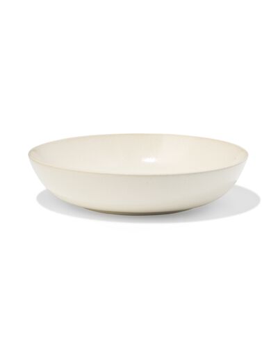 Tiefer Teller, Ø 22 cm, PUUR, reaktive Glasur, Off-White  - 9650131 - HEMA