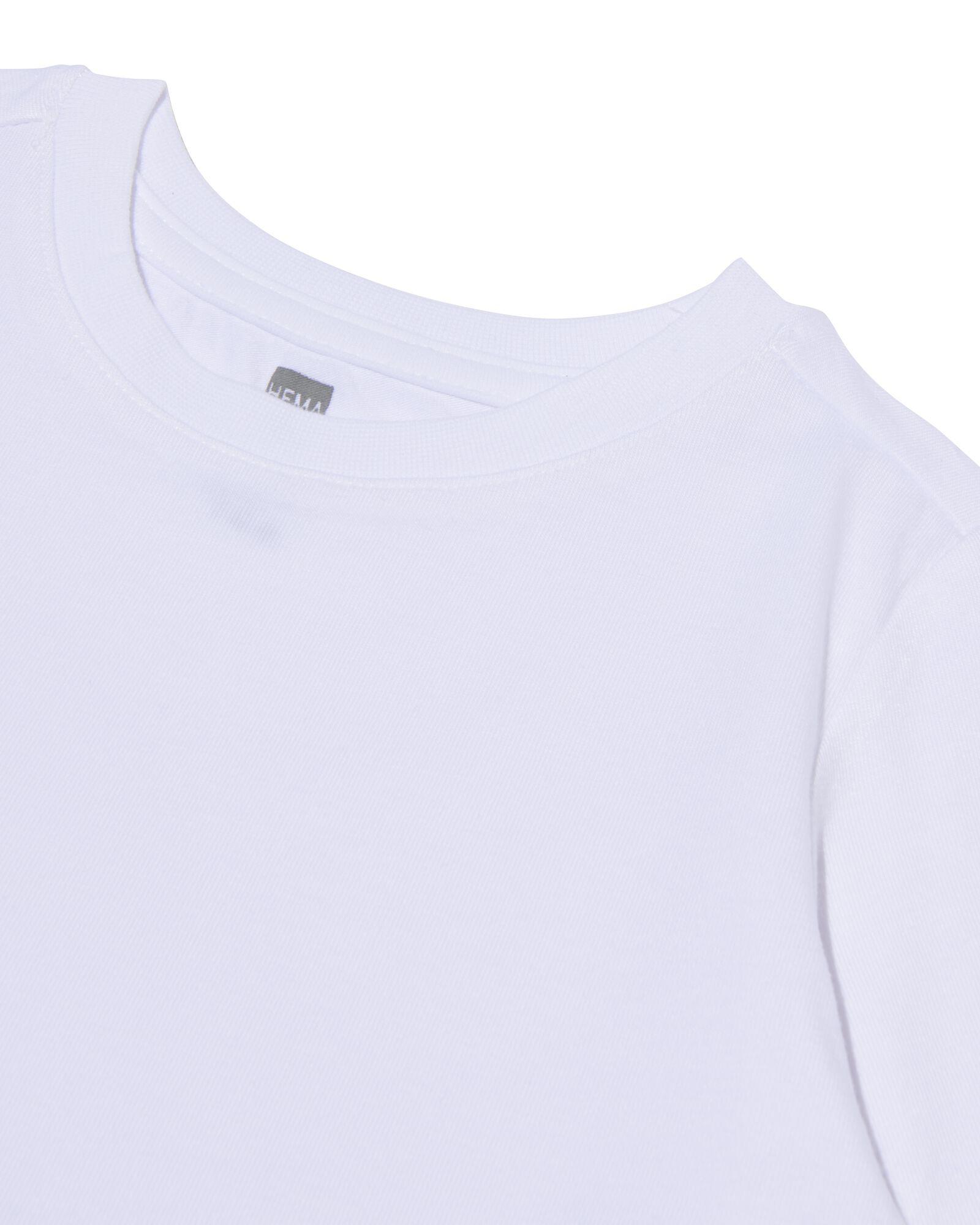 2 t-shirts enfant - coton bio blanc blanc - 1000019383 - HEMA