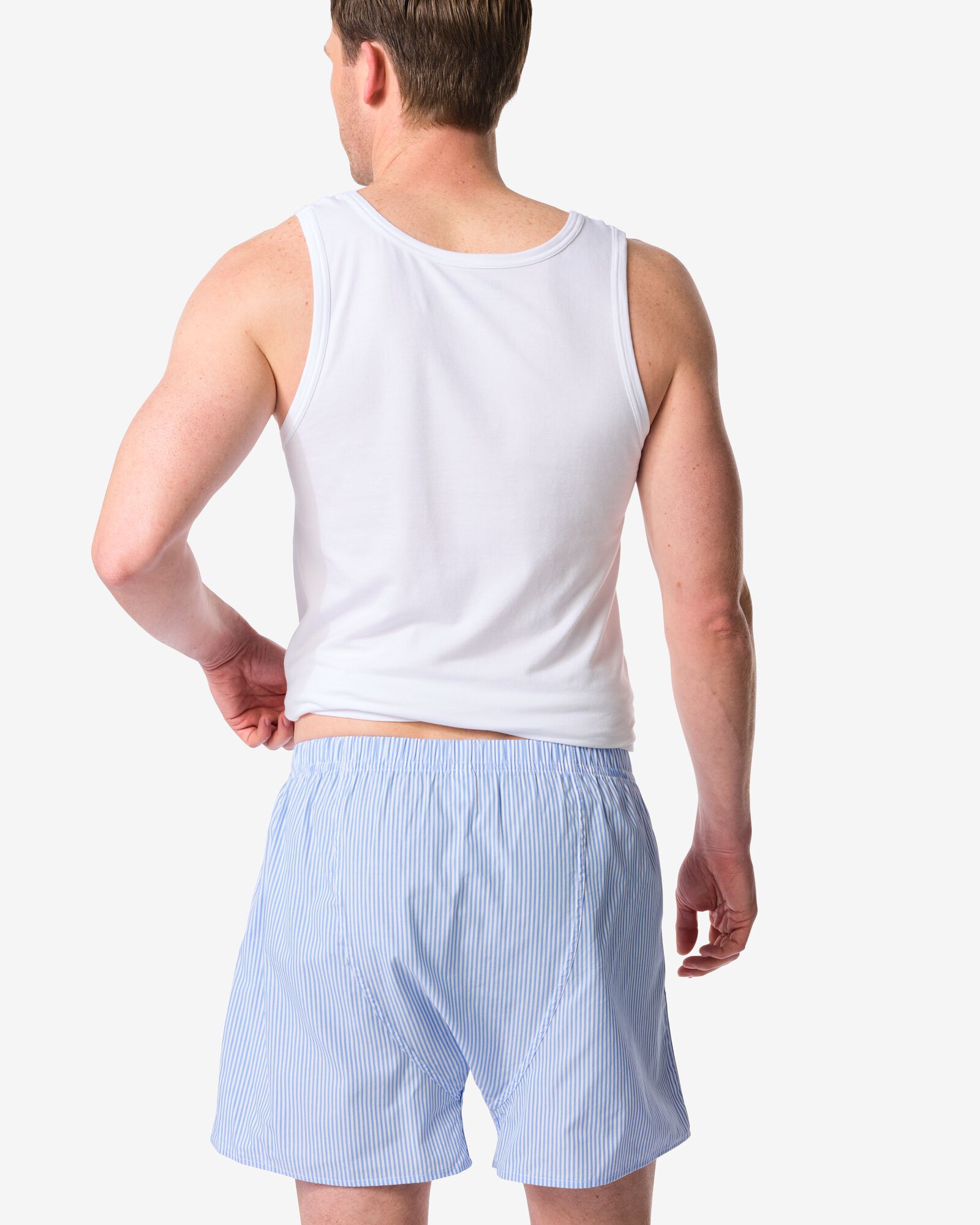 losse herenboxer strepen lichtblauw lichtblauw - 19190130LIGHTBLUE - HEMA