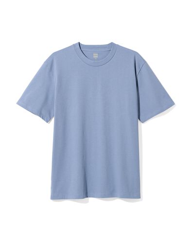 heren T-shirt  middenblauw - 2140510MIDBLUE - HEMA