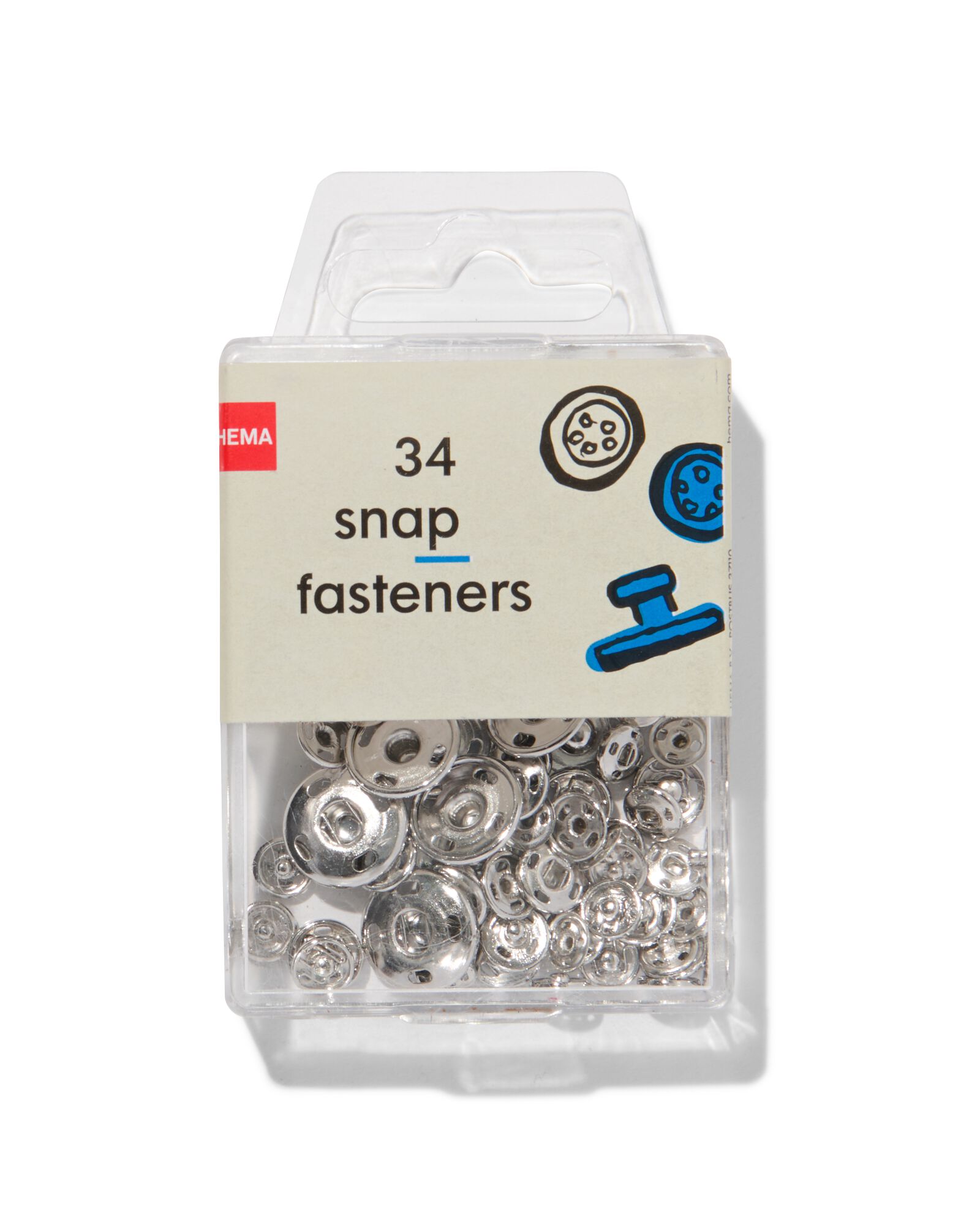 34 boutons-pression - 1476022 - HEMA