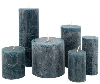 bougies rustiques vert fonc&eacute; vert fonc&eacute; - 1000032607 - HEMA