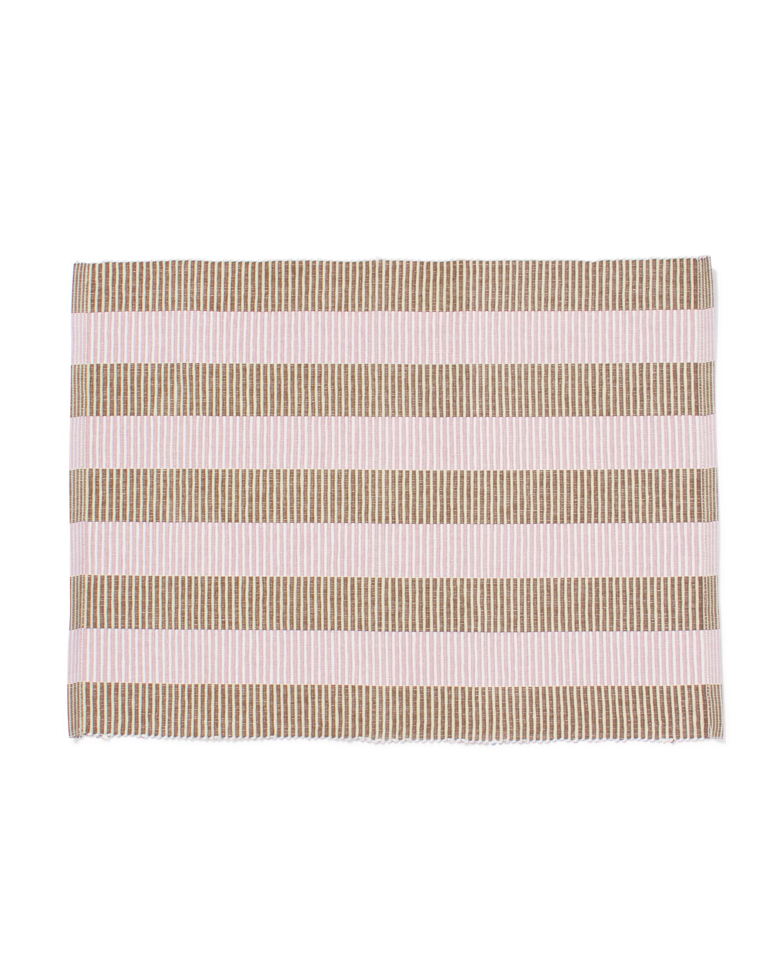 sets de table 45 x 35 cm coton rayures rose-blanc - Lot de 2 - 5300149 - HEMA