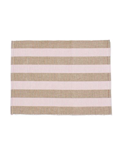 sets de table 45 x 35 cm coton rayures rose-blanc - Lot de 2 - 5300149 - HEMA