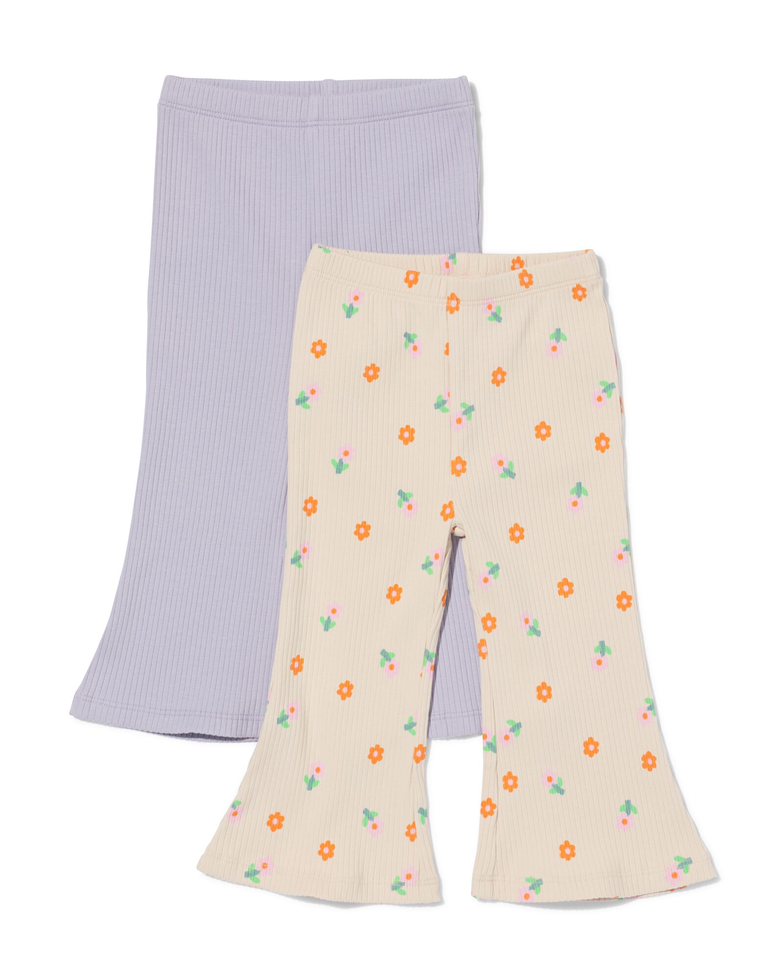 legging b&eacute;b&eacute; &eacute;vas&eacute; fleurs - lot de 2 &eacute;cru - 33078260ECRU - HEMA