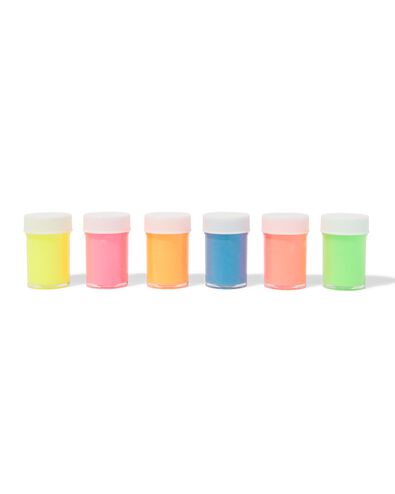 plakkaatverf glow in the dark - 6 stuks - 15900251 - HEMA