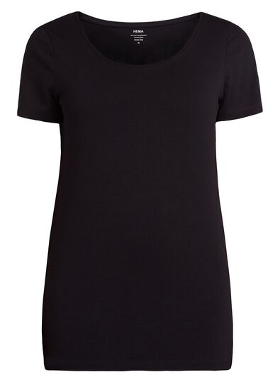 dames t-shirt zwart M - 36397017 - HEMA