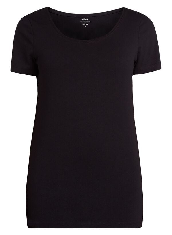 Damen-T-Shirt schwarz schwarz - 1000005472 - HEMA