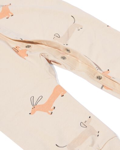 babypyjama jumpsuit teckels beige beige - 33313830BEIGE - HEMA