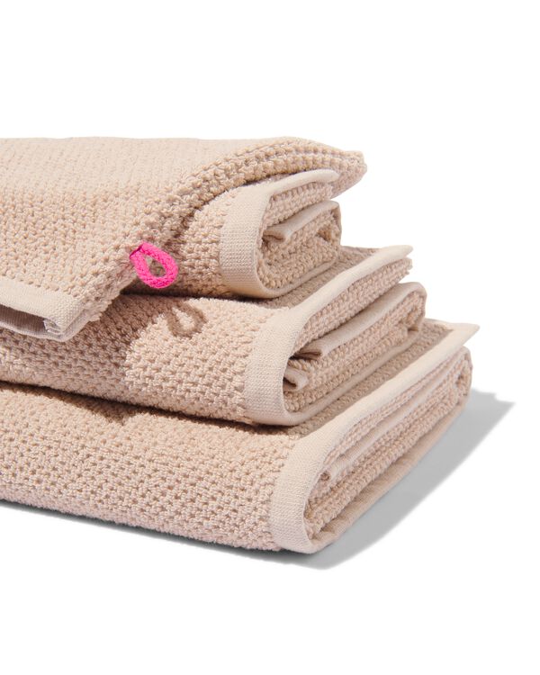 Handtuch, 50 x 100 cm, schwere Qualität, beige, Reiskornstruktur sandfarben Handtuch, 50 x 100 - 5250227 - HEMA