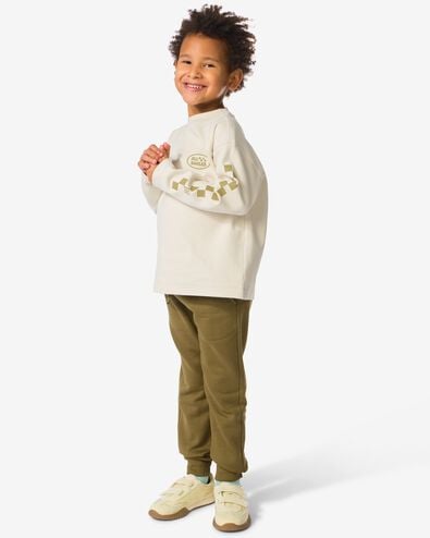 kinderbroek sweatstof olijf olijf - 30710620OLIVE - HEMA