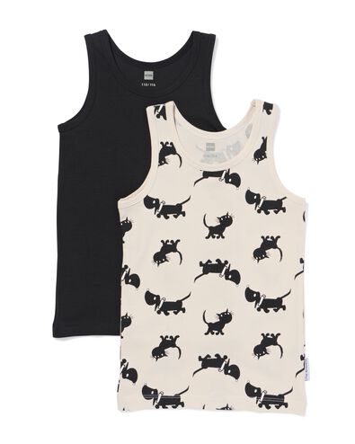 Takkie en Siepie kinderhemd - 2 stuks zwart/wit zwart/wit - 19203660BLACKWHITE - HEMA