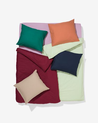 housse de couette 140x200/220 coton doux vert fonc&eacute; - 5750182 - HEMA