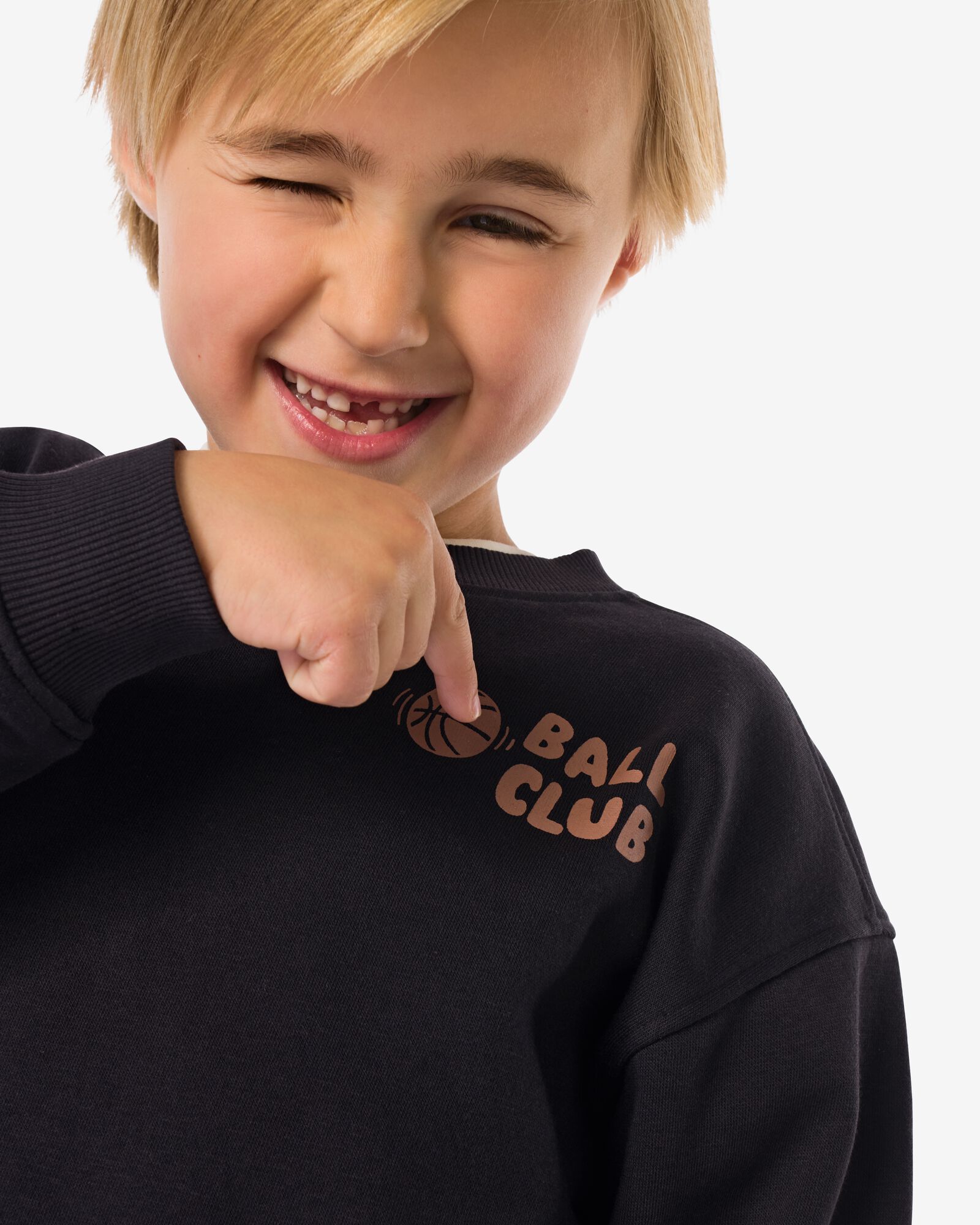 sweat-shirt enfant "ball club" noir - 30703324BLACK - HEMA