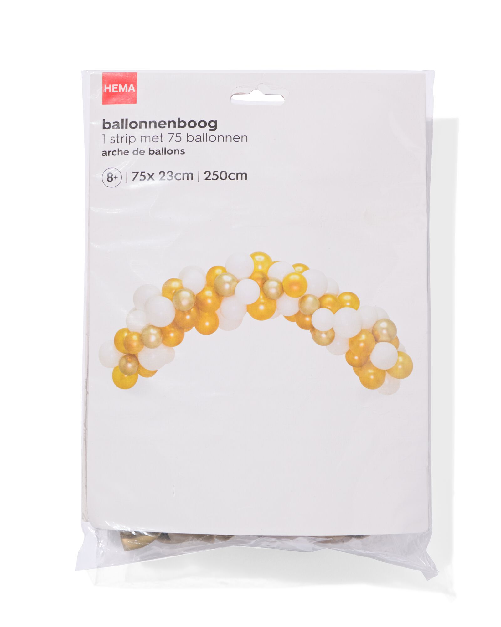 arche de ballons dor&eacute;/blanc 75x 23 cm - 14250249 - HEMA