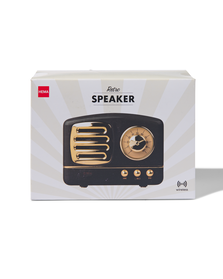 draadloze retro speaker zwart - 39640207 - HEMA