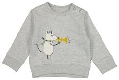 Newborn-Sweatshirt grau grau - 1000021816 - HEMA