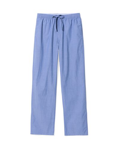 heren pyjamabroek Pepijn regular fit poplin middenblauw middenblauw - 23686130MIDBLUE - HEMA