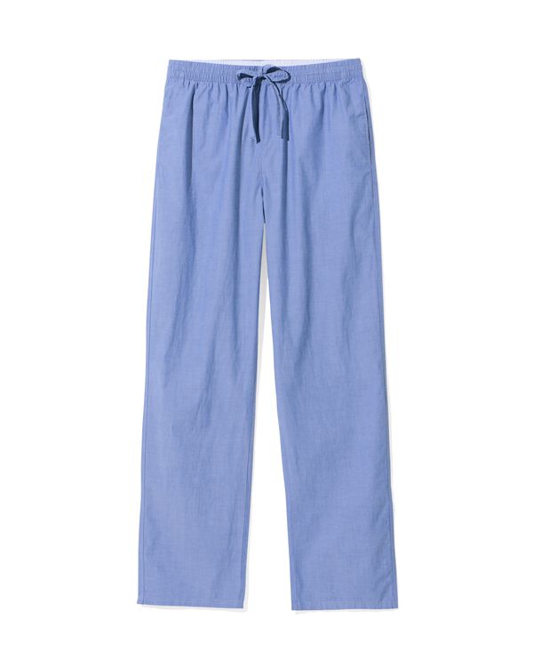 pantalon de pyjama homme Pepijn coupe droite popeline bleu moyen bleu moyen - 23686130MIDBLUE - HEMA
