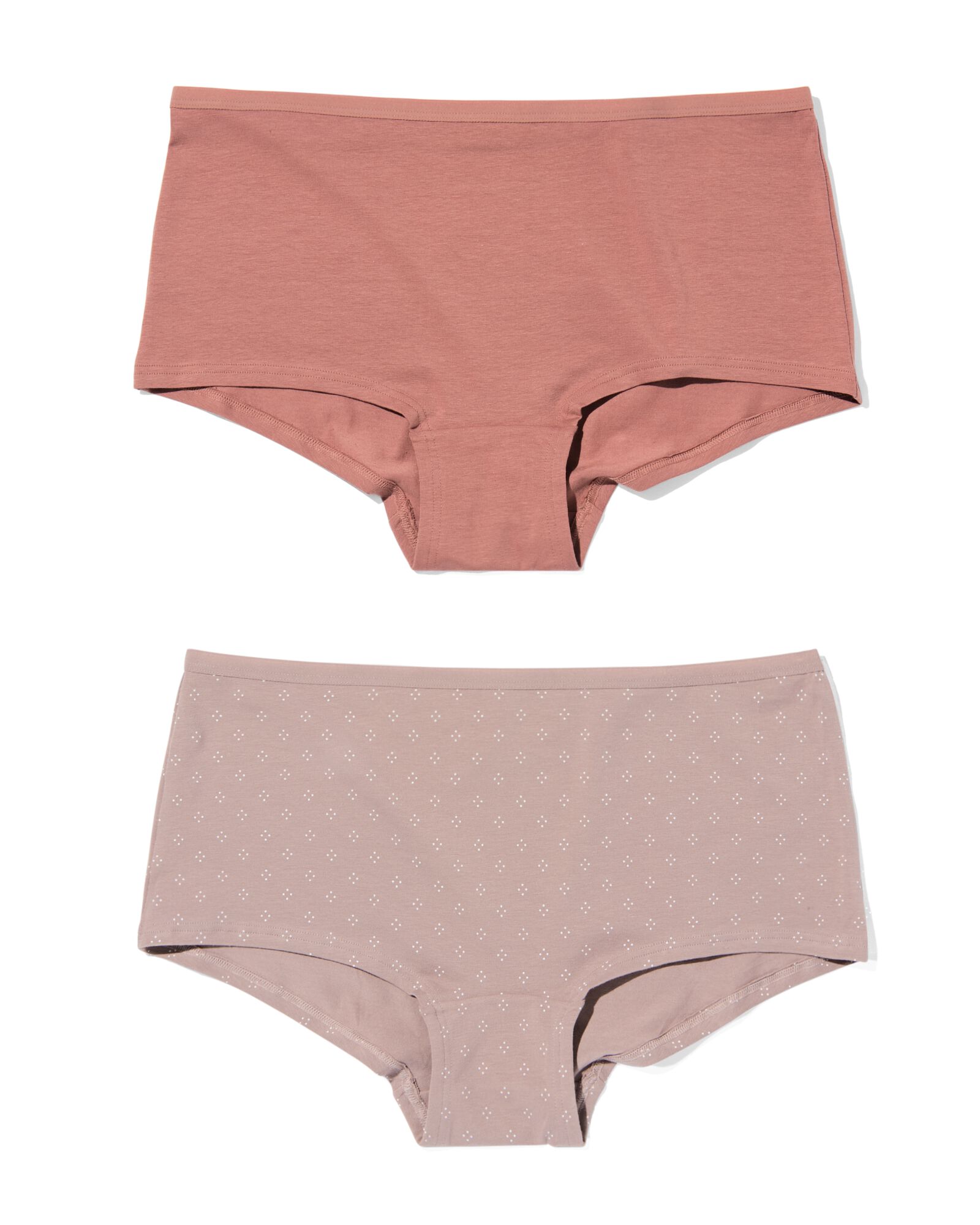 shorties femme coton stretch - lot de 2 marron clair marron clair - 19680615LIGHTBROWN - HEMA