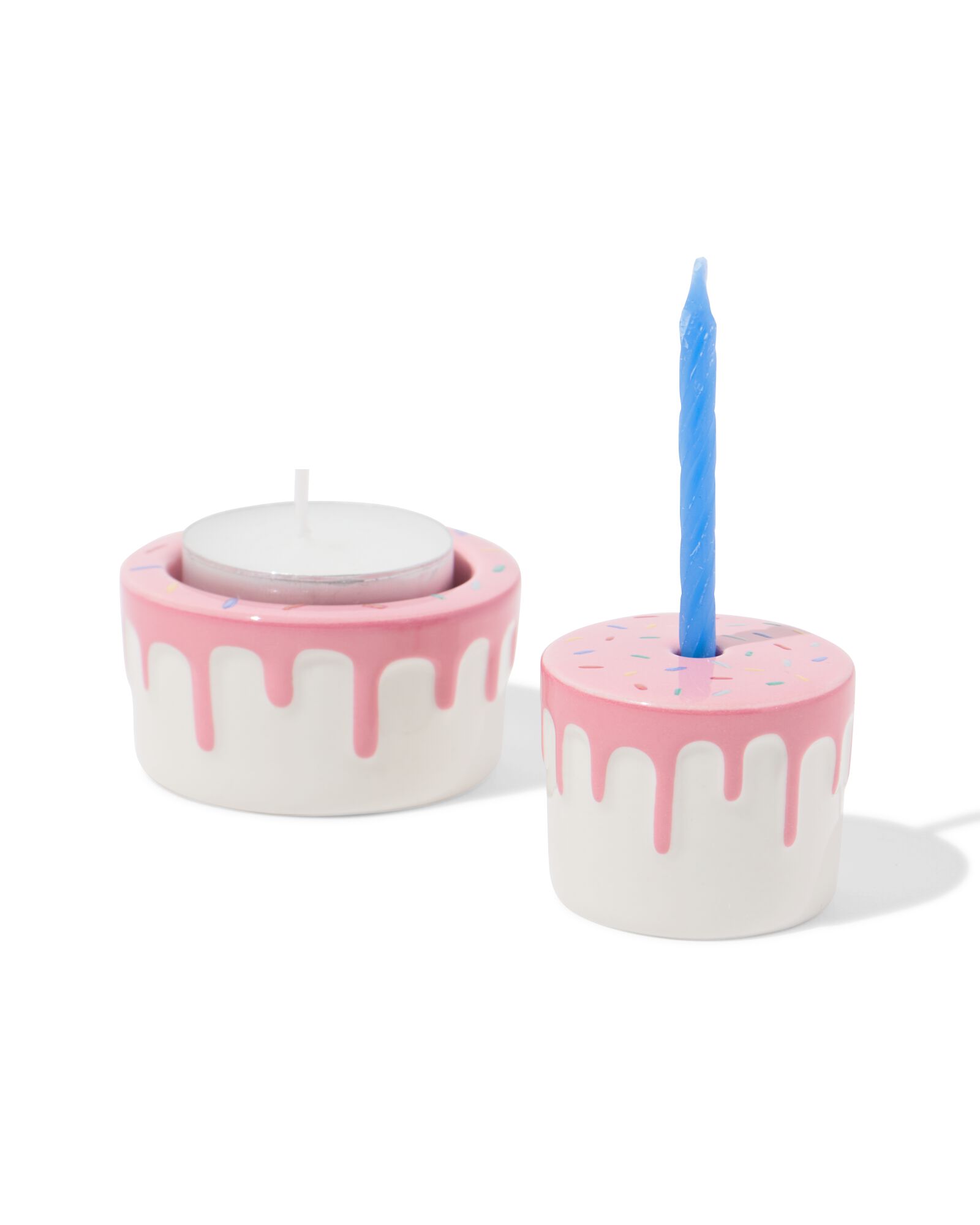 bougeoir c&eacute;ramique g&acirc;teau 2 pi&egrave;ces - 14250319 - HEMA