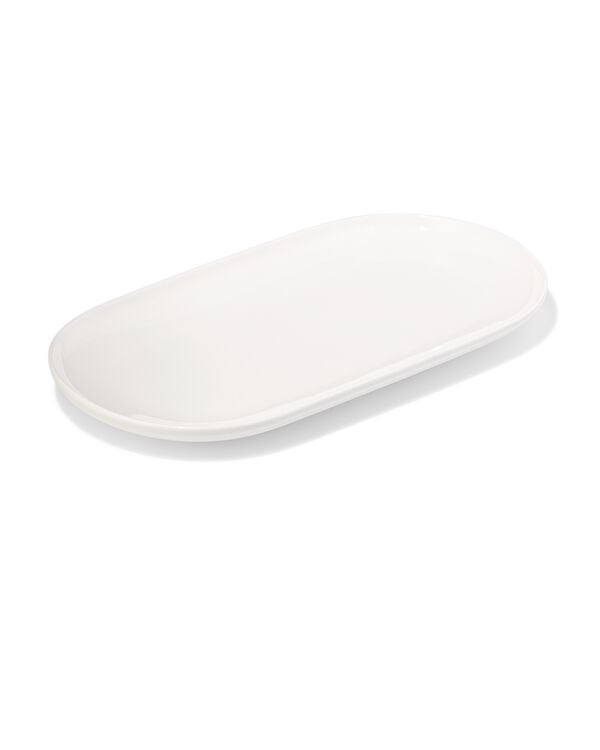 plat de service 16 x 30 x 2cm Knap new bone china blanc - 9650321 - HEMA