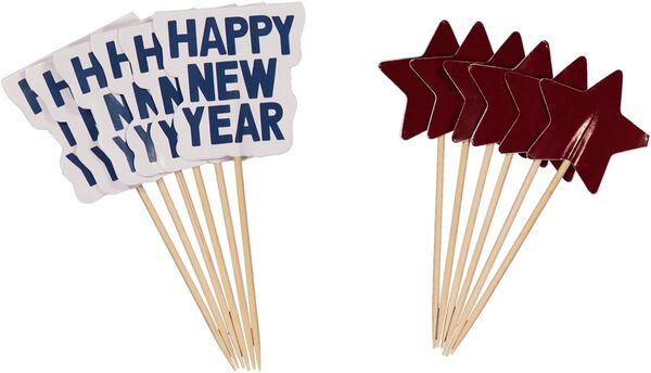 cocktailprikkers 9cm happy new year - 12 stuks - 25284119 - HEMA