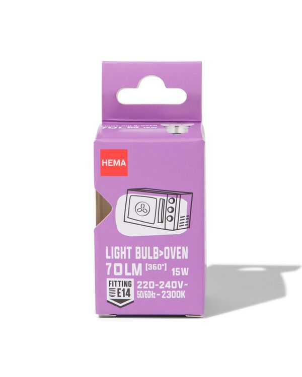 LED f&uuml;r Backofen, klar, E14 15 W 70 lm - 20000058 - HEMA