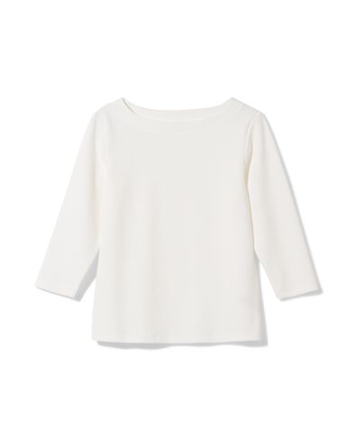 t-shirt structur&eacute; Kacey pour femmes blanc blanc - 36362060WHITE - HEMA