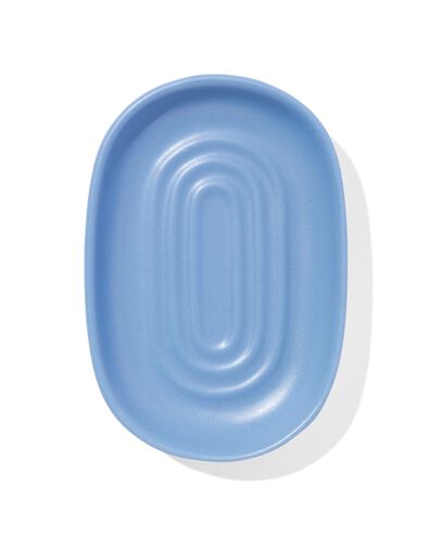 zeepbakje &Oslash;8x15 mat keramiek blauw - 80350151 - HEMA