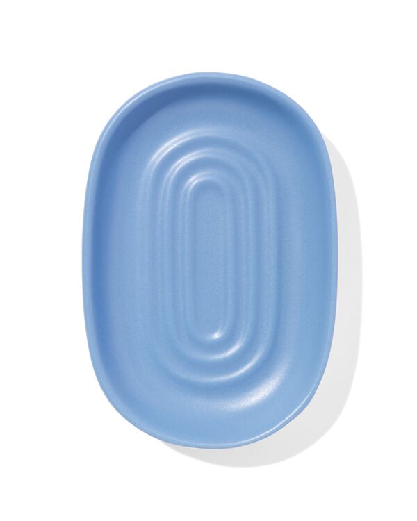 zeepbakje &Oslash;8x15 mat keramiek blauw - 80350151 - HEMA