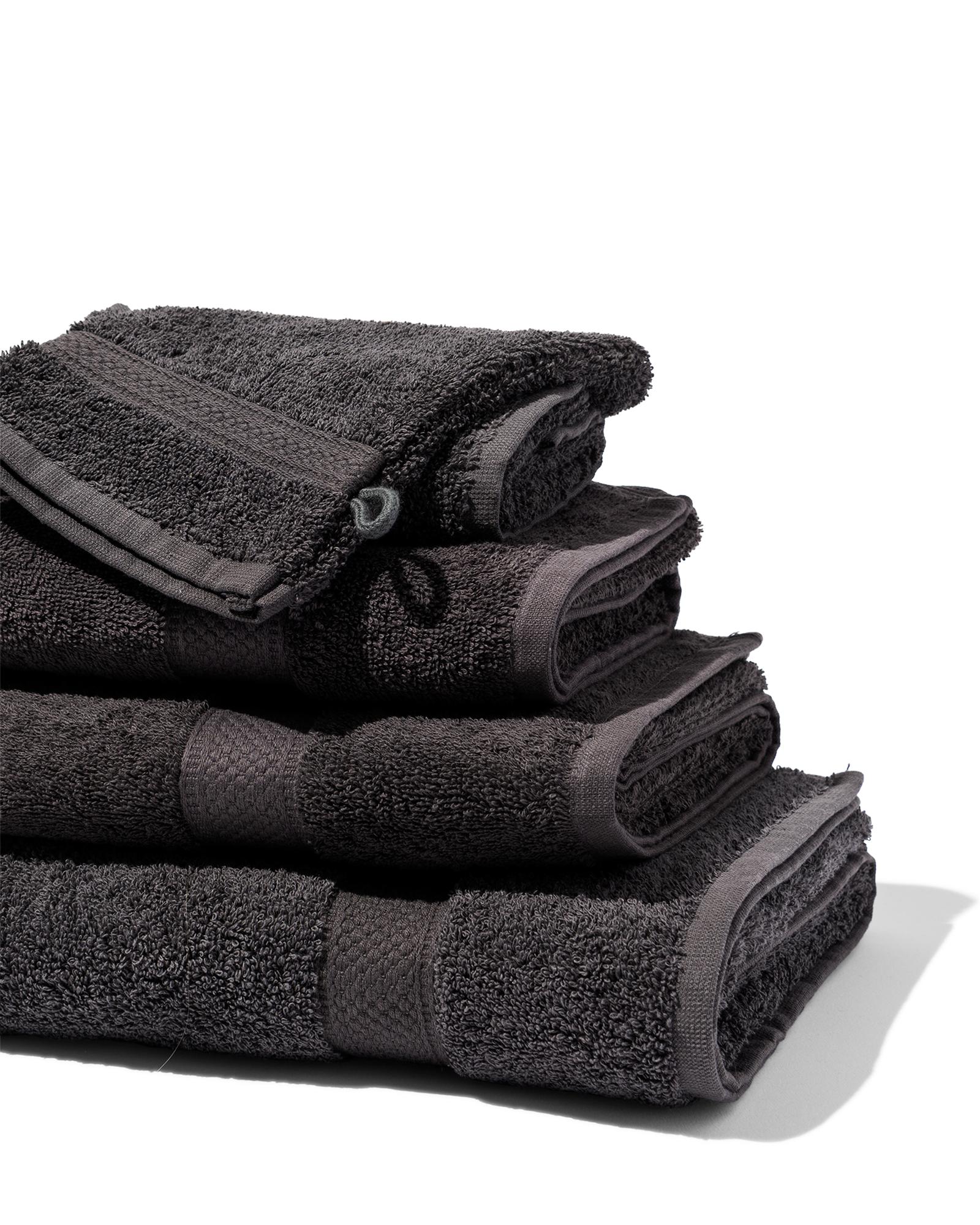 serviettes de bain épaisses gris foncé
