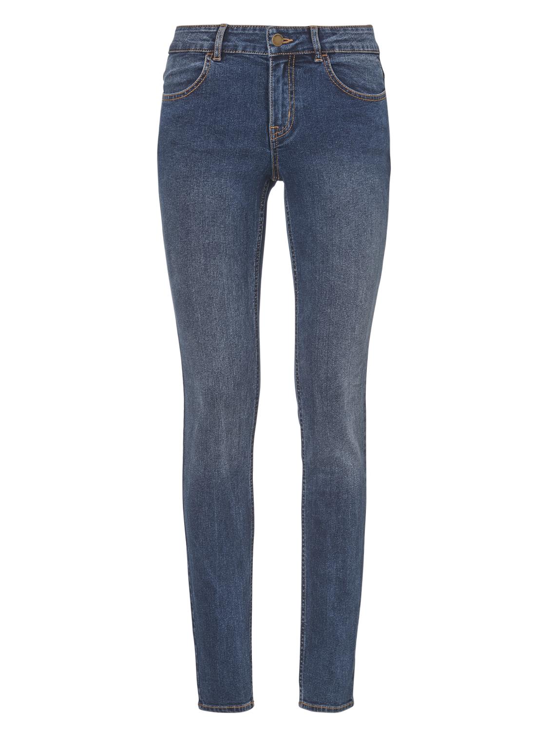 women's skinny denim jeans mid blue - HEMA