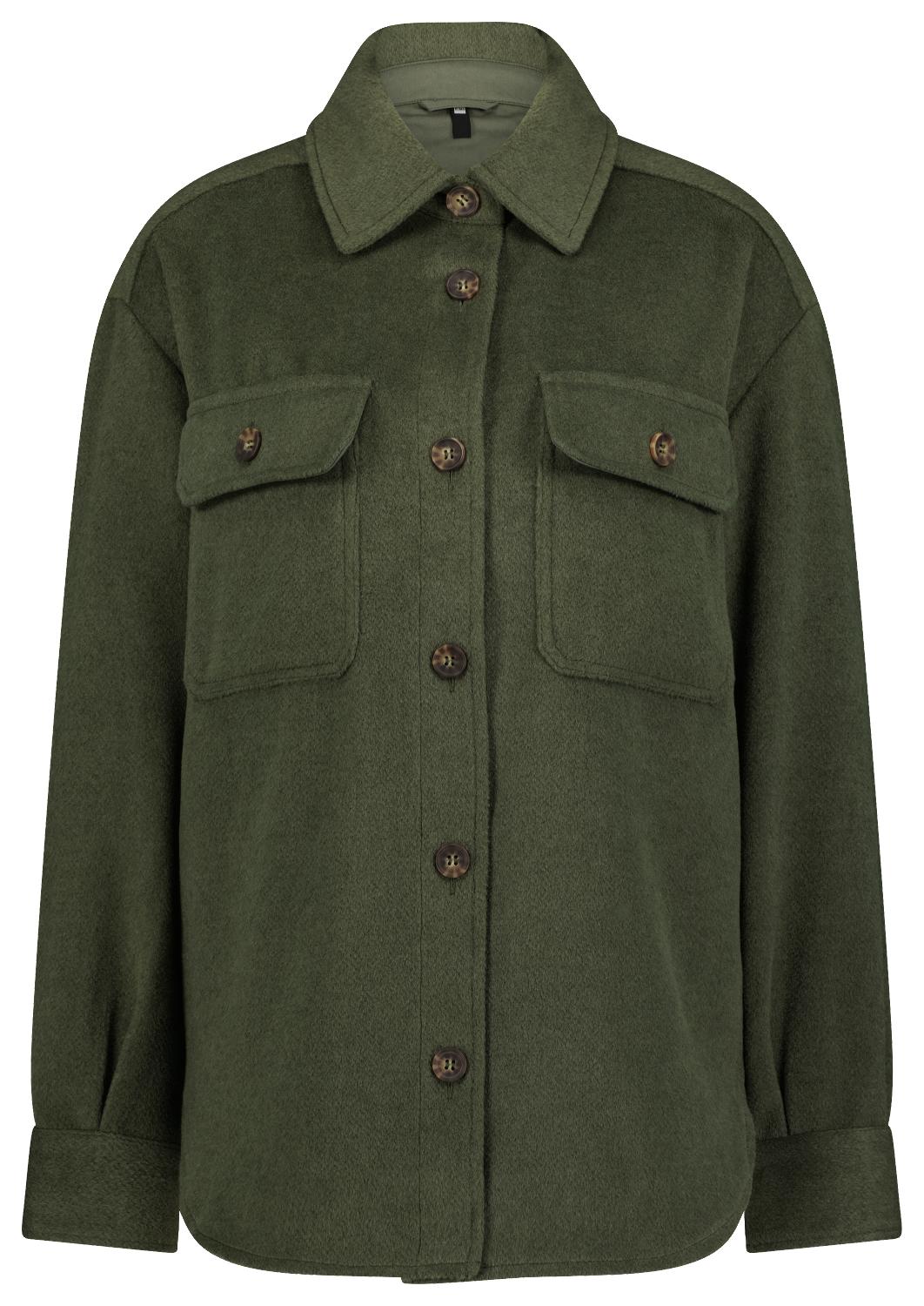 overshirt Penelope with wool dark green 