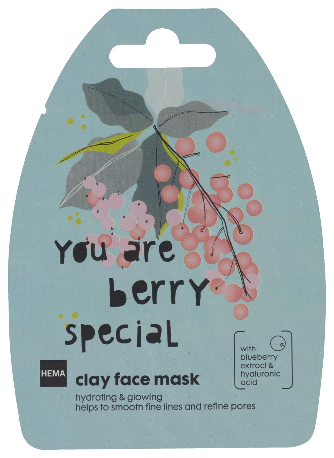 facial mask clay blueberry - 10 grams