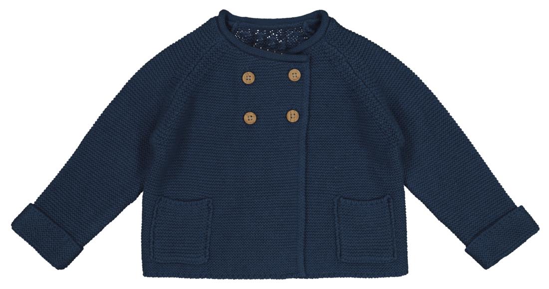 newborn blue cardigan