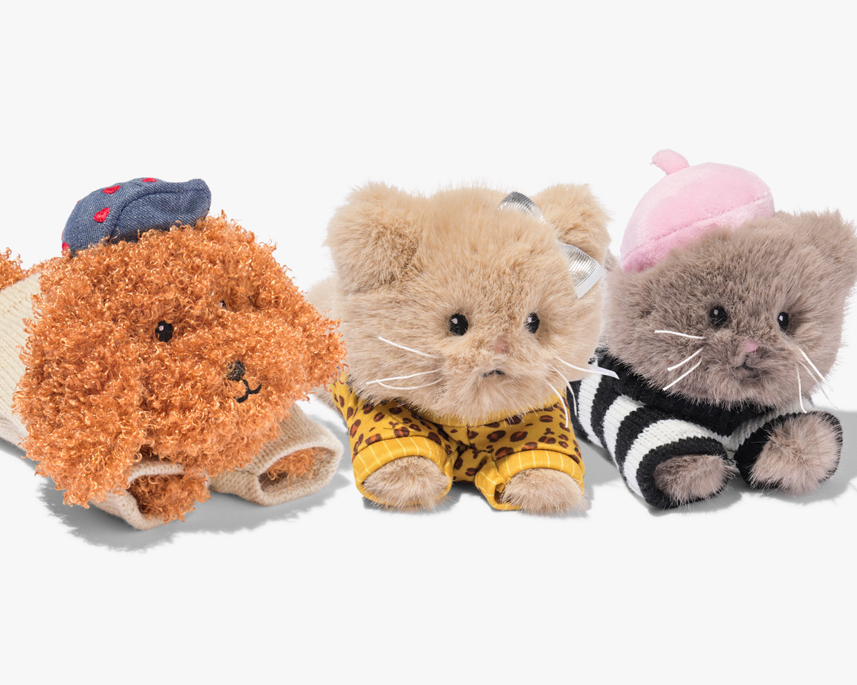 peluches chien et chat