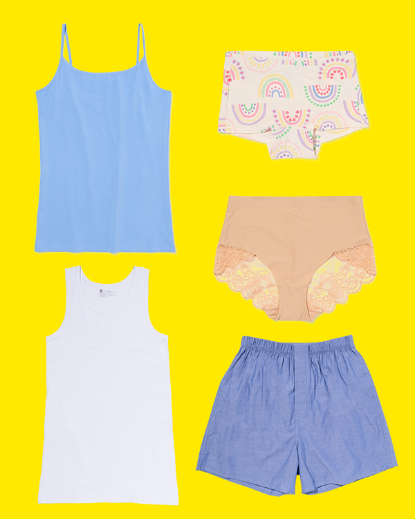 kinder, dames en heren ondergoed